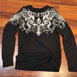 Affliction Black Graphic Long Sleeve